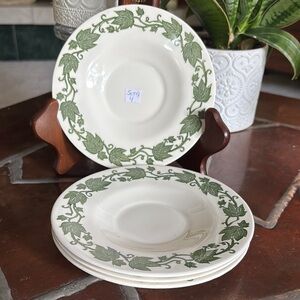 Royal China English Ivy Saucers Set of 4